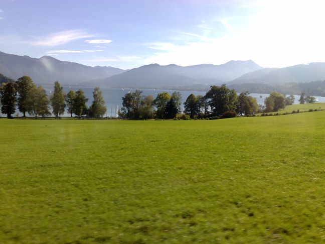 Fensterblick auf den Tegensee auf der Rckfahrt