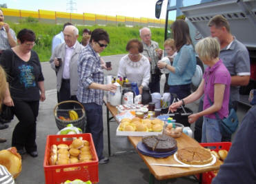 Chorfrühstück am Parkplatz